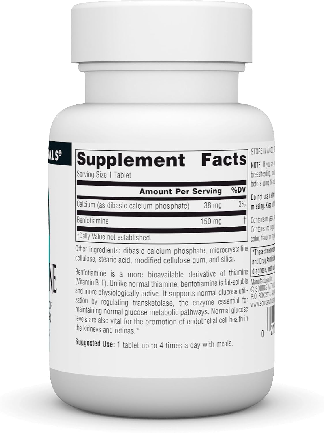 Source Naturals Benfotiamina 150 mg - 30 Comprimidos