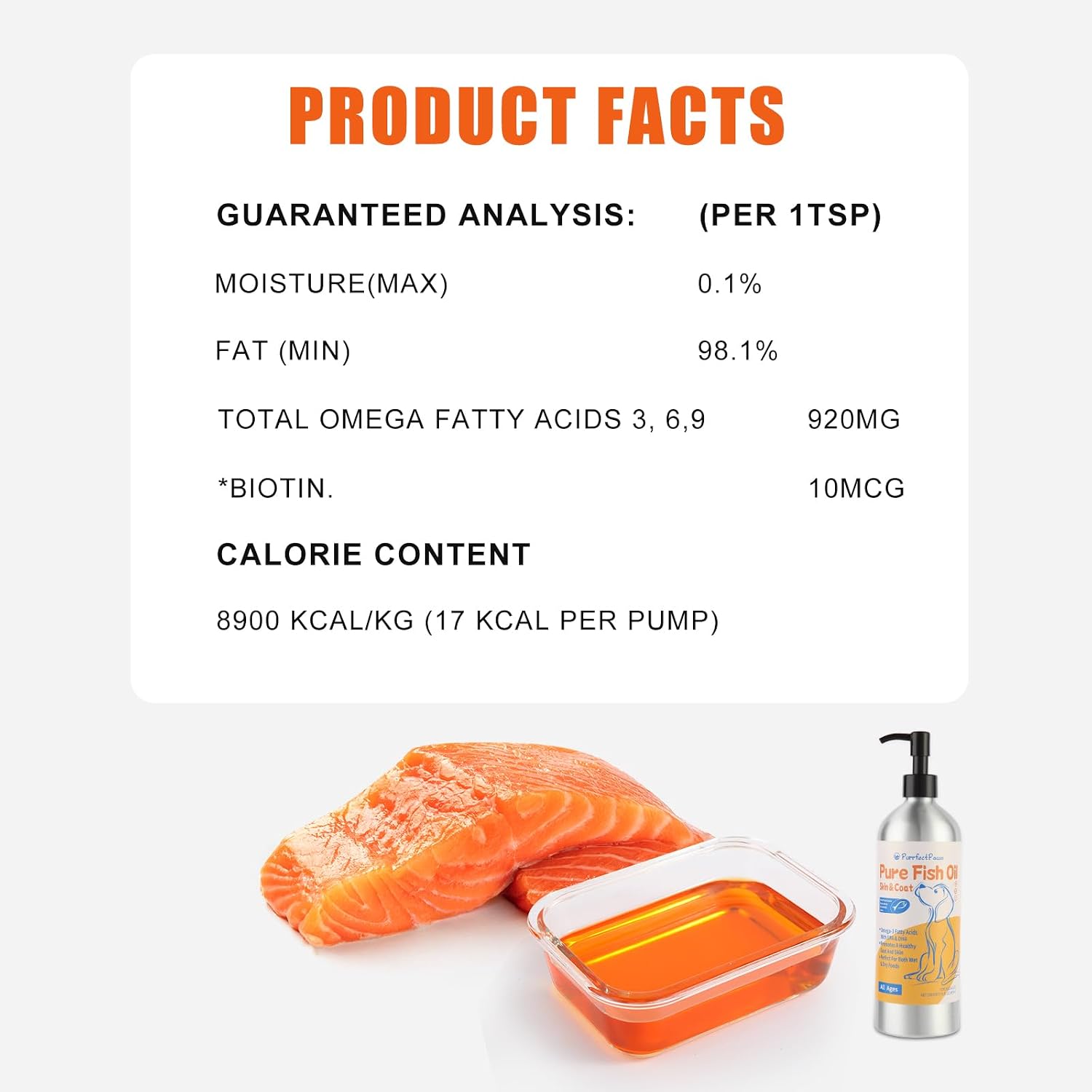 PurrfectPaws Wild Alaskan Omega-3 Blend Aceite de Salmón y Abadejo para Perros y Gatos (473 ml)