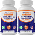 Vitamatic Vitamina D3 50.000 UI (colecalciferol) – 120 Cápsulas Veganas, Dosis Semanal