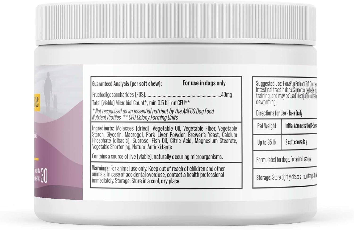 FloraPup Probiótico y Soporte Digestivo para Perros