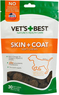 Vet's Best - Suplementos para la Piel y el Pelaje de Perros con Vitamina E y Biotina, 30 Masticables Blandos