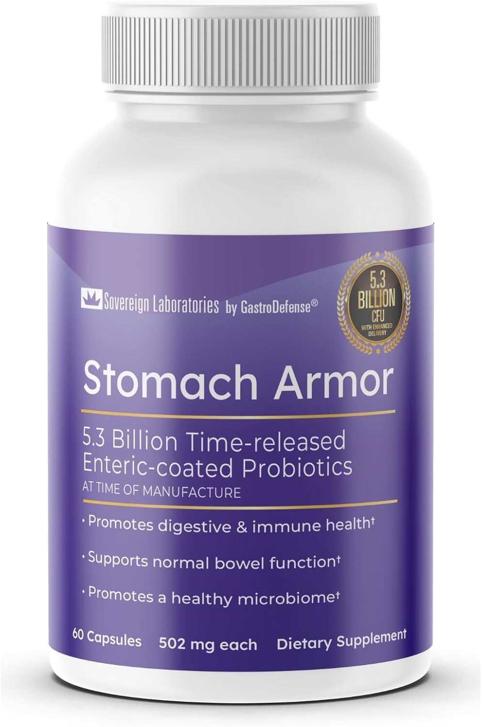 GastroDefense Stomach Armor - Prebiótico y Probiótico con Liposomal Colostrum-LD