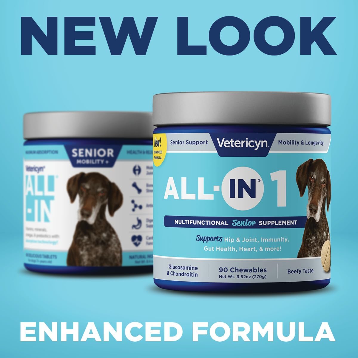 Vetericyn All-in-1 Suplemento Multifuncional para Perros Senior, 90 Masticables