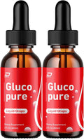Gluco Pure Drops - Fórmula Saludable - Complemento Alimenticio en Gotas - Extra Fuerza (2 Envases - Suministro de 2 Meses)