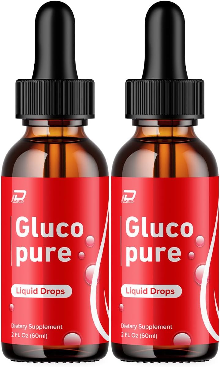 Gluco Pure Drops - Fórmula Saludable - Complemento Alimenticio en Gotas - Extra Fuerza (2 Envases - Suministro de 2 Meses)