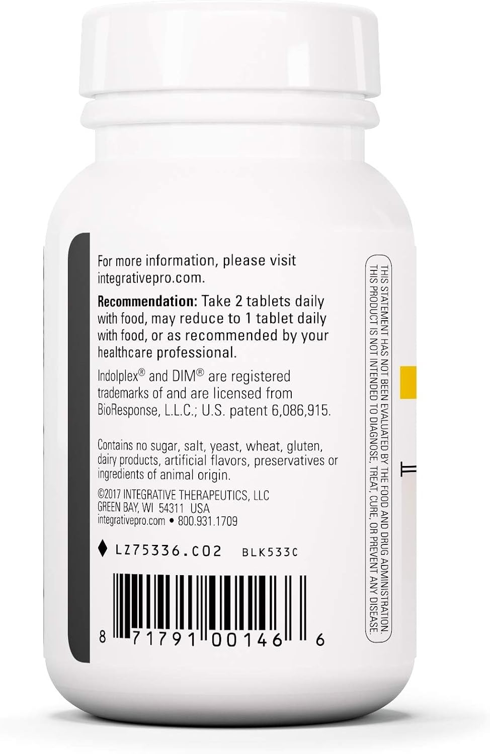 Integrative Therapeutics Flush-Free Niacin - 60 Cápsulas - Suplemento de Vitamina B3 Sin Sofocos