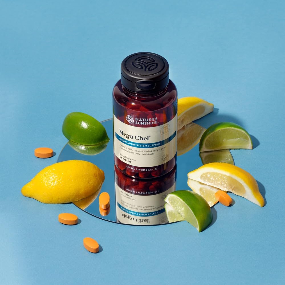 Nature's Sunshine Mega-Chel - 120 Comprimidos - Complejo Multivitamínico con Minerales y Hierbas