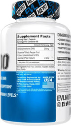 EVL DIM 200mg para Hombres - con Bioperina para Mayor Absorción - Vegano No Transgénico