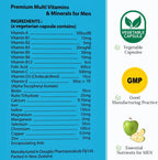 Hi Well Premium Multivitaminas y Minerales para Hombres, 60 Cápsulas Vegetales