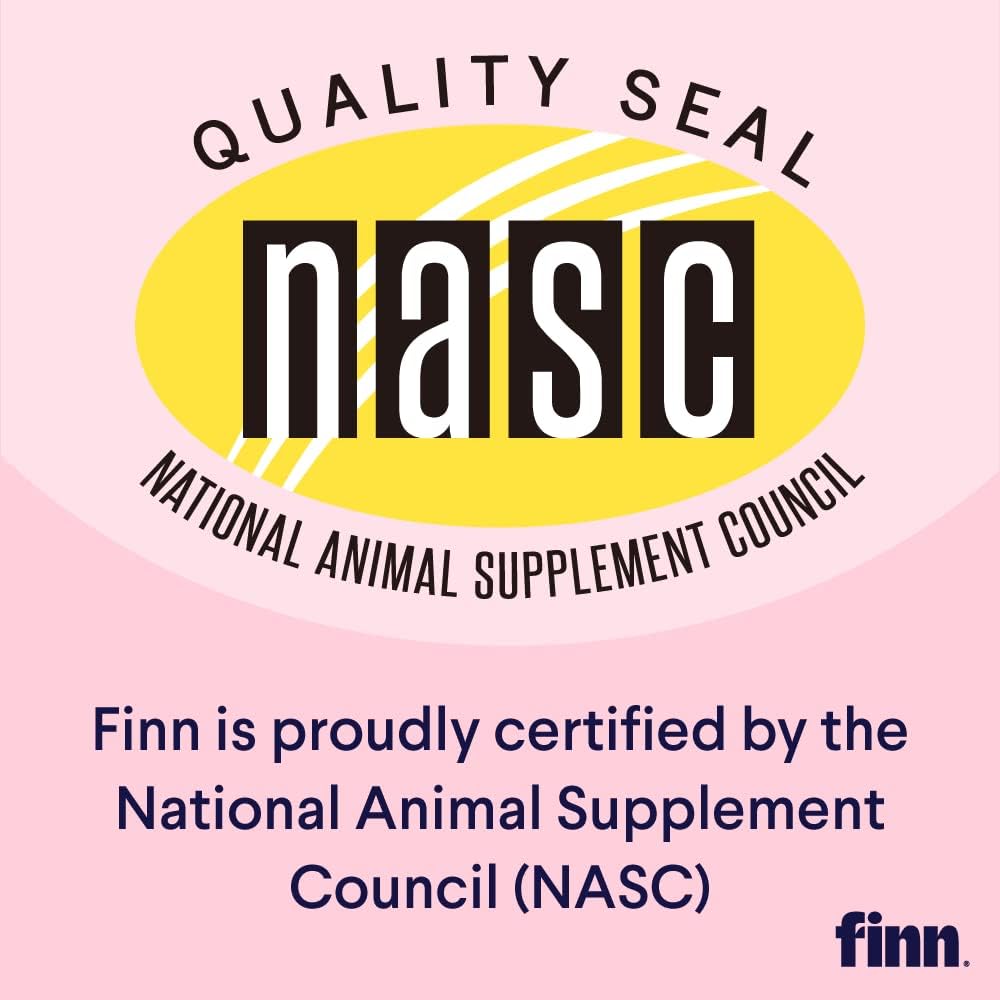 Finn Masticables de Aceite de Salmón para Perros – Piel y Pelaje – Omega-3 EPA y DHA – 90 unidades – Biotina, Zinc y Vitaminas B – Salmón Salvaje de Alaska – Certificado NASC – Formulado por Veterinarios