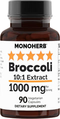 Extracto de Brócoli 10:1 - 1000 mg por ración - Tamaño de ración: 2 Cápsulas - 45 Raciones por bote - Fuente de Sulforafano