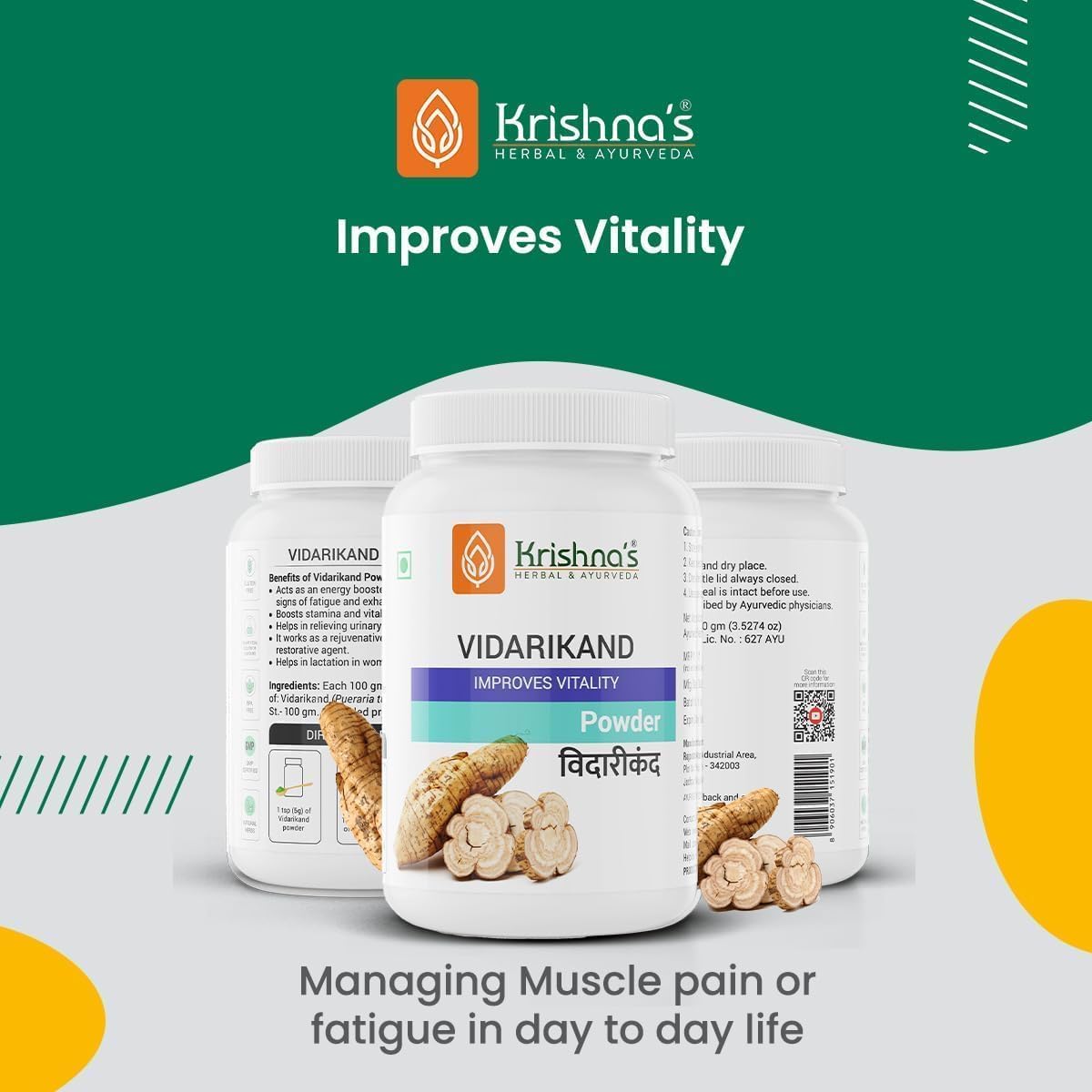 Vidari Kand (Pueraria tuberosa) Powder - 100 g | Natural Supplement