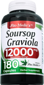 FITO MEDIC'S Lab | Soursop Supplement | Graviola | 180 Cápsulas