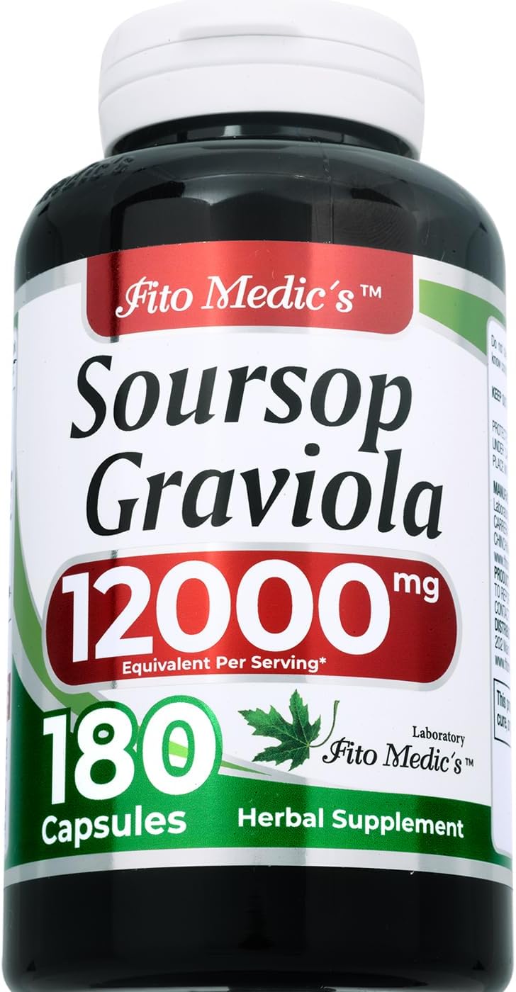 FITO MEDIC'S Lab | Soursop Supplement | Graviola | 180 Cápsulas