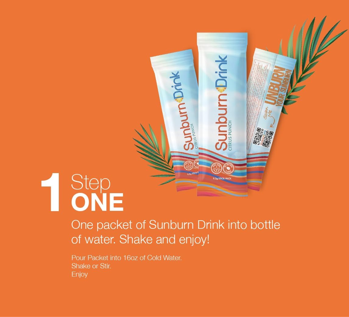 Sunburn Drink Twin Pack: Complemento After Sun para el Cuidado de la Piel