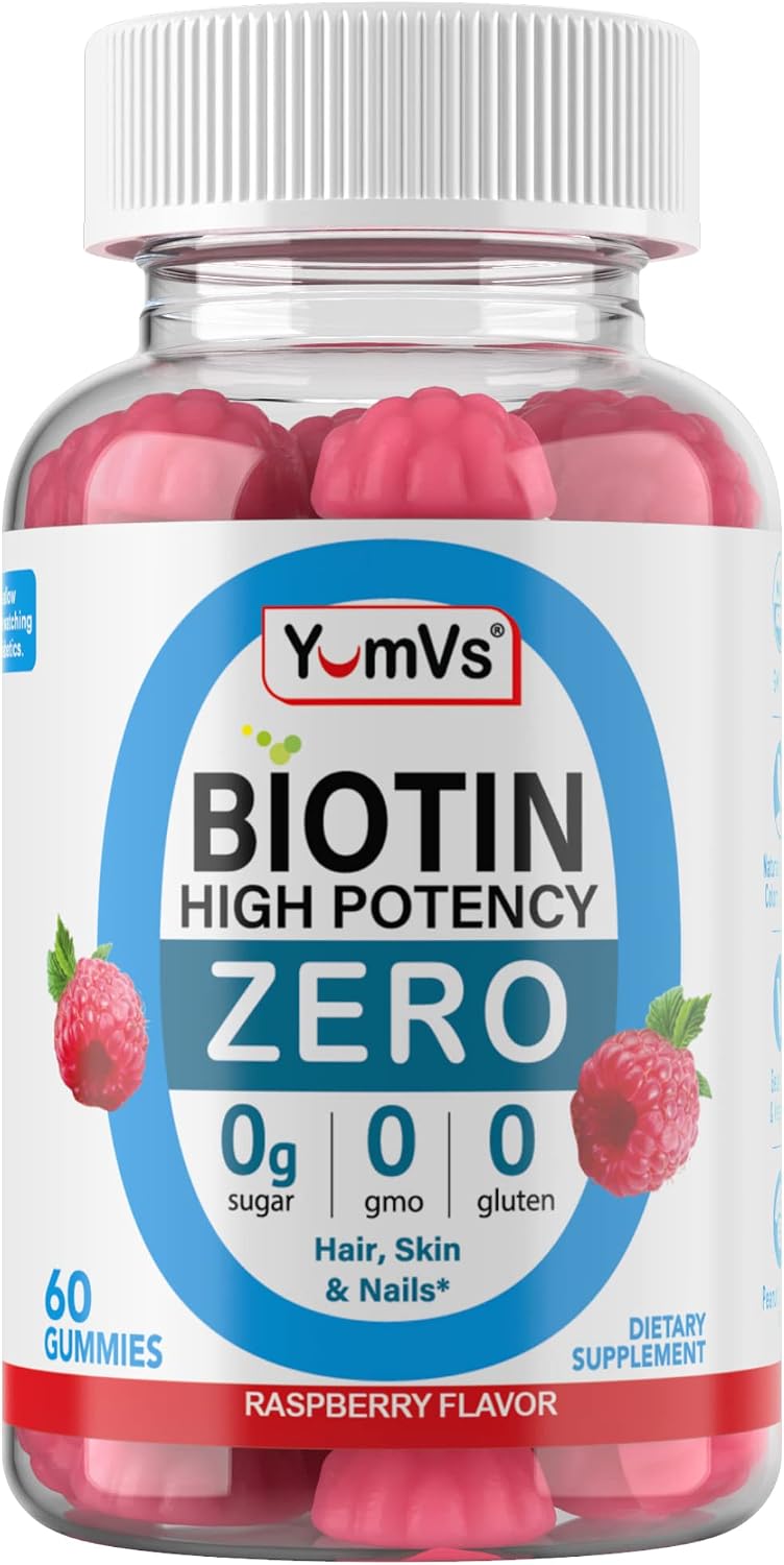 YUM-V'S Gominolas de Biotina Sin Azúcar - 5000 mcg - 60 unidades