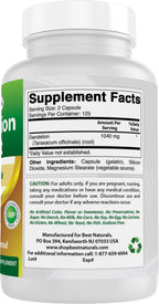 Best Naturals Raíz de Diente de León 520 mg, 250 Cápsulas