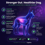 Freydell Pets Probióticos para Perros – Enzimas Digestivas, Prebióticos y Fibra – Salud Intestinal – 120 Chews
