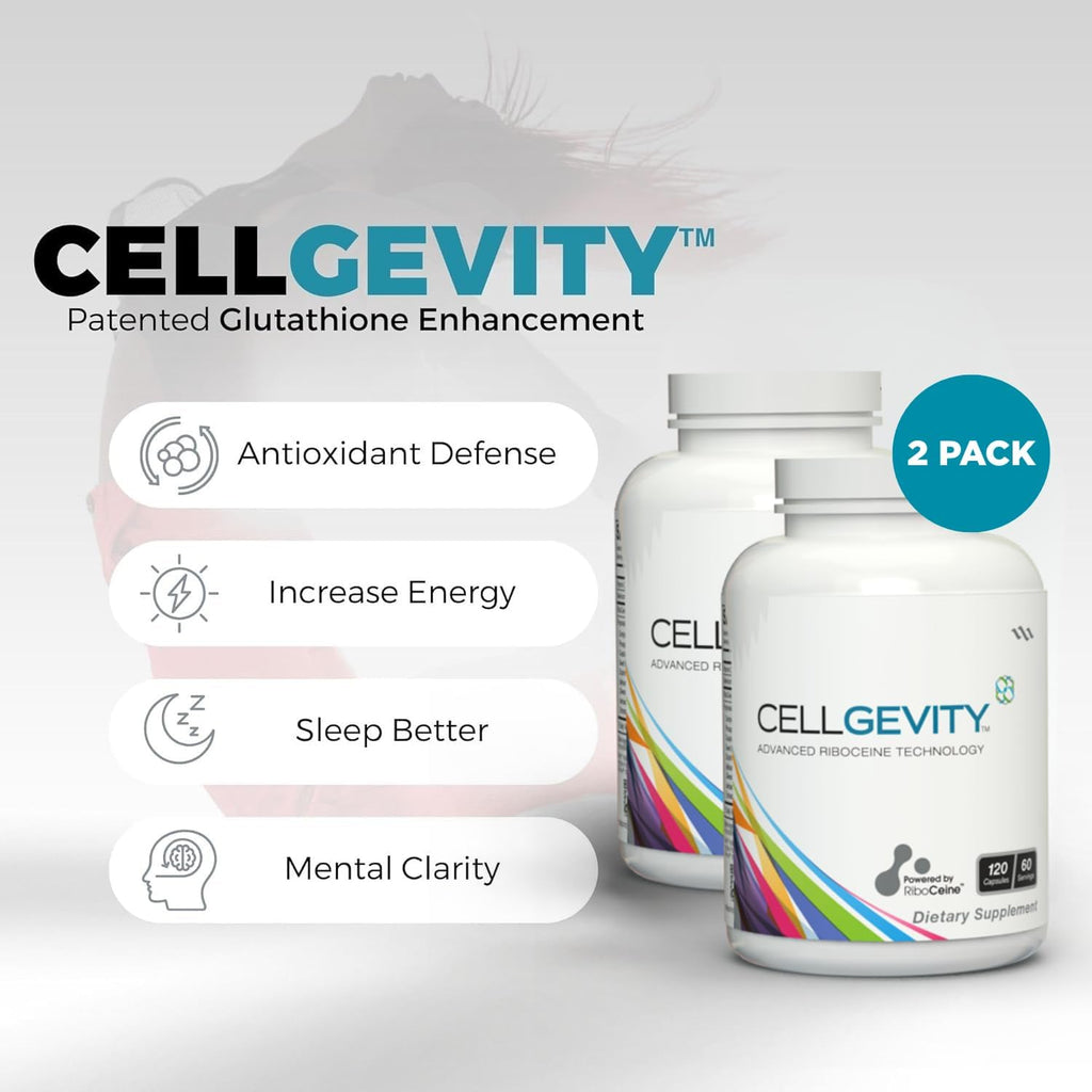 Cellgevity, Tecnología Avanzada de Riboceína, 120 Cápsulas Vegetales, 60 Dosis (Paquete de 2)