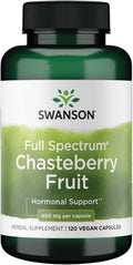 Swanson Chasteberry Fruto - 120 Cápsulas de 400 mg