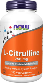 NOW Foods L-Citrullina 750 mg – 180 Cápsulas