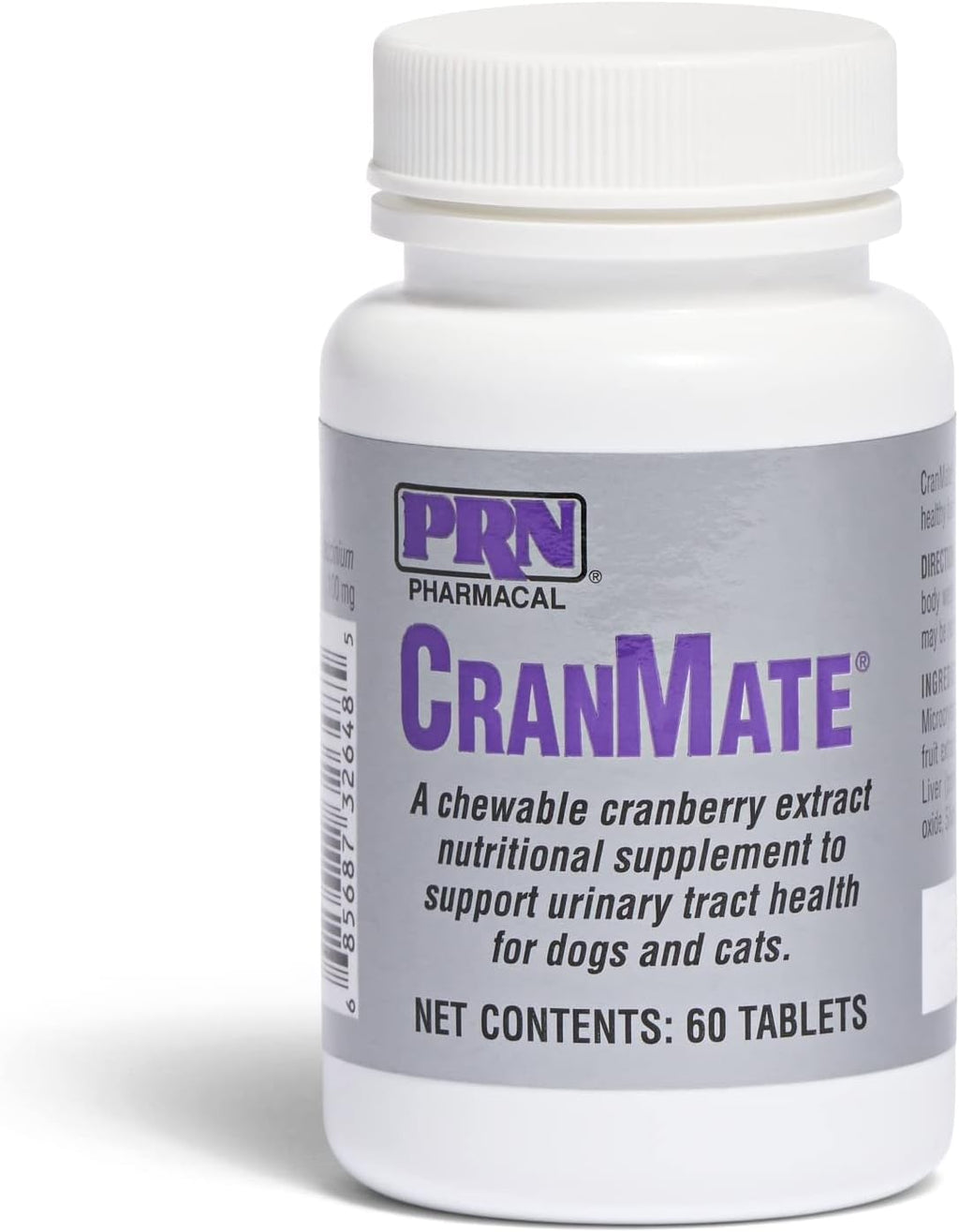 PRN Pharmacal CranMate - Suplemento de Arándano para Perros y Gatos - 60 Comprimidos Masticables