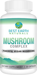Best Earth Naturals Complemento Inmunitario Multivitamínico para Adultos con Vitamina C 30 mg, Vitamina E 30 UI, Cúrcuma, Hongos, Ajo y Más - 60 Cápsulas