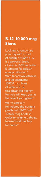 NOW Foods B-12 10.000 mcg Shots (0,5 oz, 12 unidades) Sabor Bayas Variadas