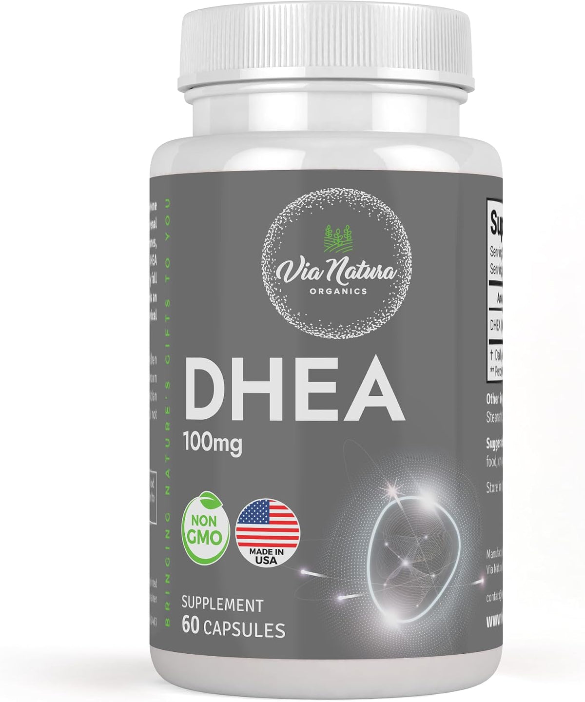 DHEA 100mg | Suplemento Non-GMO y Sin Gluten | 60 Cápsulas – Image 1