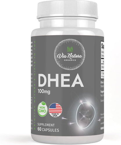 DHEA 100mg | Suplemento Non-GMO y Sin Gluten | 60 Cápsulas – Image 1