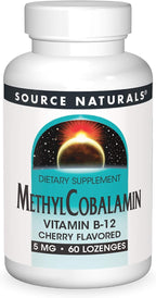 Source Naturals Metilcobalamina B12 5mg Sabor Cereza - 60 Comprimidos