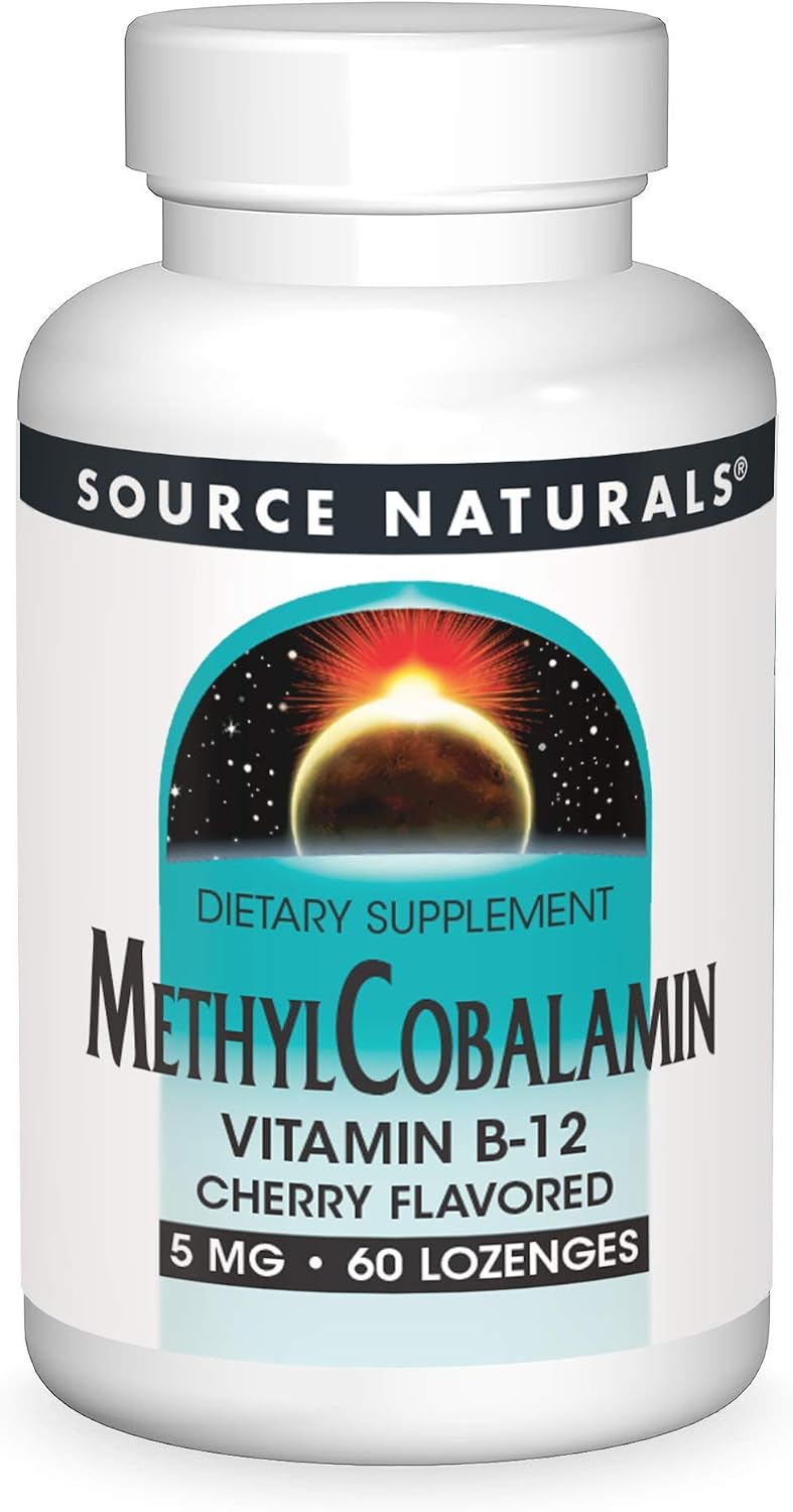 Source Naturals Metilcobalamina Vitamina B-12 5mg Sabor Cereza - 60 Pastillas