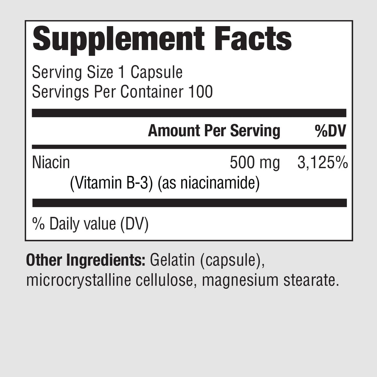 PureFormulas Niacinamida 500 mg - 100 – Funcionamiento del sistema nervioso: La vitamina B3 es necesaria para el – Image 2