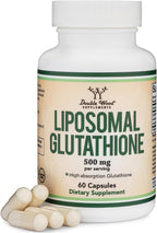 Suplemento de Glutatión Liposomal 500 mg por ración, 60 cápsulas - Vegano, No-GMO - Double Wood