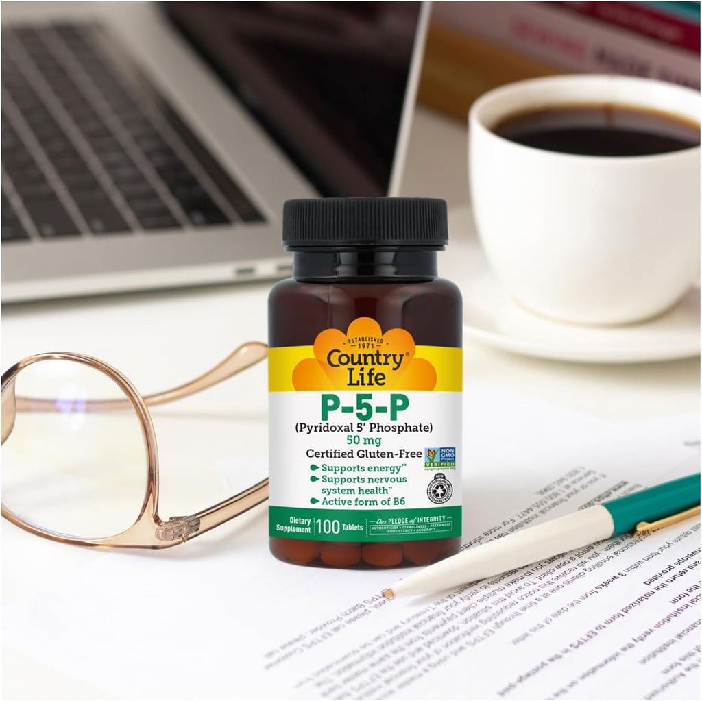 Country Life P-5-P Vitamina B6 – Piridoxal-5-Fosfato Bioactivo – 100 Cápsulas