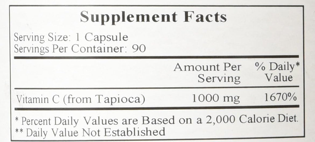 Cardiovascular Research Vitamina C-1000 Cápsulas, 90 unidades