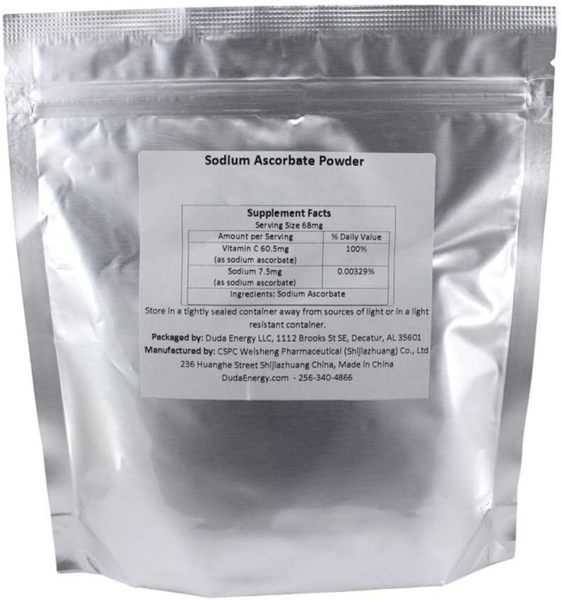 Sodium Ascorbate Powder - Pure Vitamin C - 227 g (8 oz) - Food Grade, Non-GMO