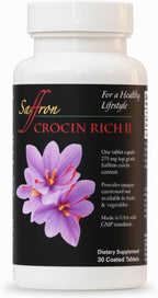Crocin Rich II Mobility & Nerve Support Supplement – Crocina de Alta Potencia (Compuesto Activo del Azafrán) para el Bienestar de las Articulaciones, Movimiento, Equilibrio, Visión, Claridad Mental, Vitalidad y Envejecimiento Saludable | 30 Comprimidos