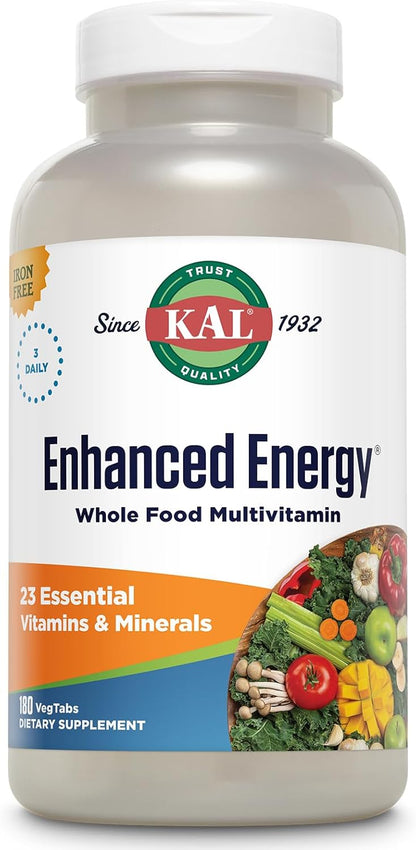 KAL Enhanced Energy Iron Free - 90 – Vitaminas: Complejo B (B1, B2, B3, B5, B6, B12, ácido fólico, biotina) para – Image 6