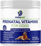 PREGNAPAWS Vitaminas Prenatales para Perros - 90 Masticables Blandos