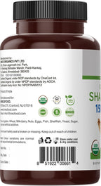 Organic Shatavari 1500mg, 45 Porciones, Vegetariano, Sin Gluten, 90 Comprimidos Vegetarianos
