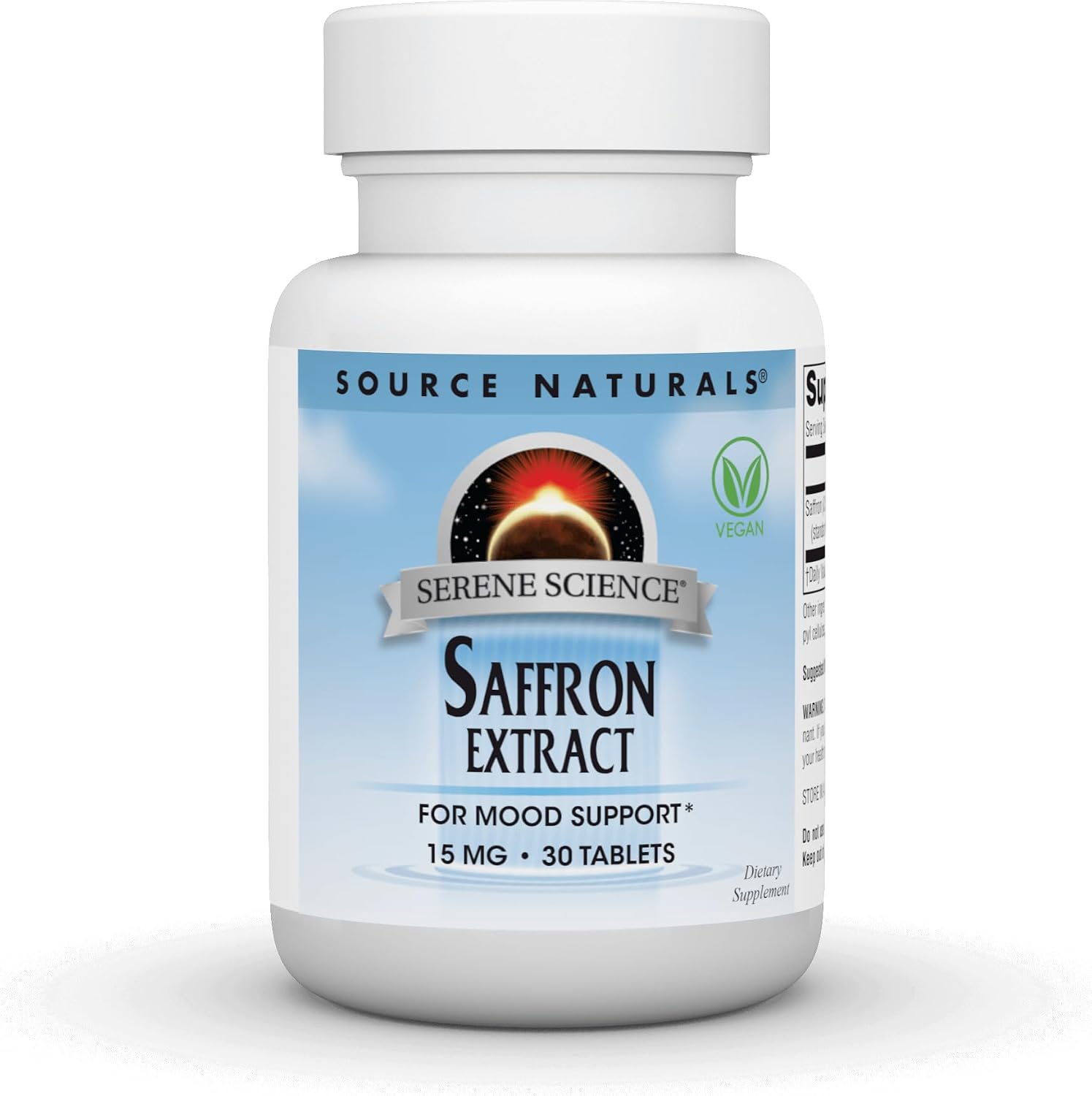 Source Naturals Serene Science Extracto de Azafrán, para el Apoyo del Estado de Ánimo* - 15 mg - 60 Comprimidos