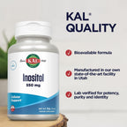 KAL Inositol en Polvo 550mg - 113g (4oz) - Suplemento Alimenticio para el Sistema Nervioso y el Estado de Ánimo