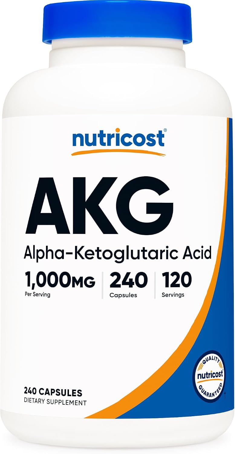 Nutricost AKG Ácido Alfa-Cetoglutárico 1000 mg, 240 Cápsulas (120 dosis)