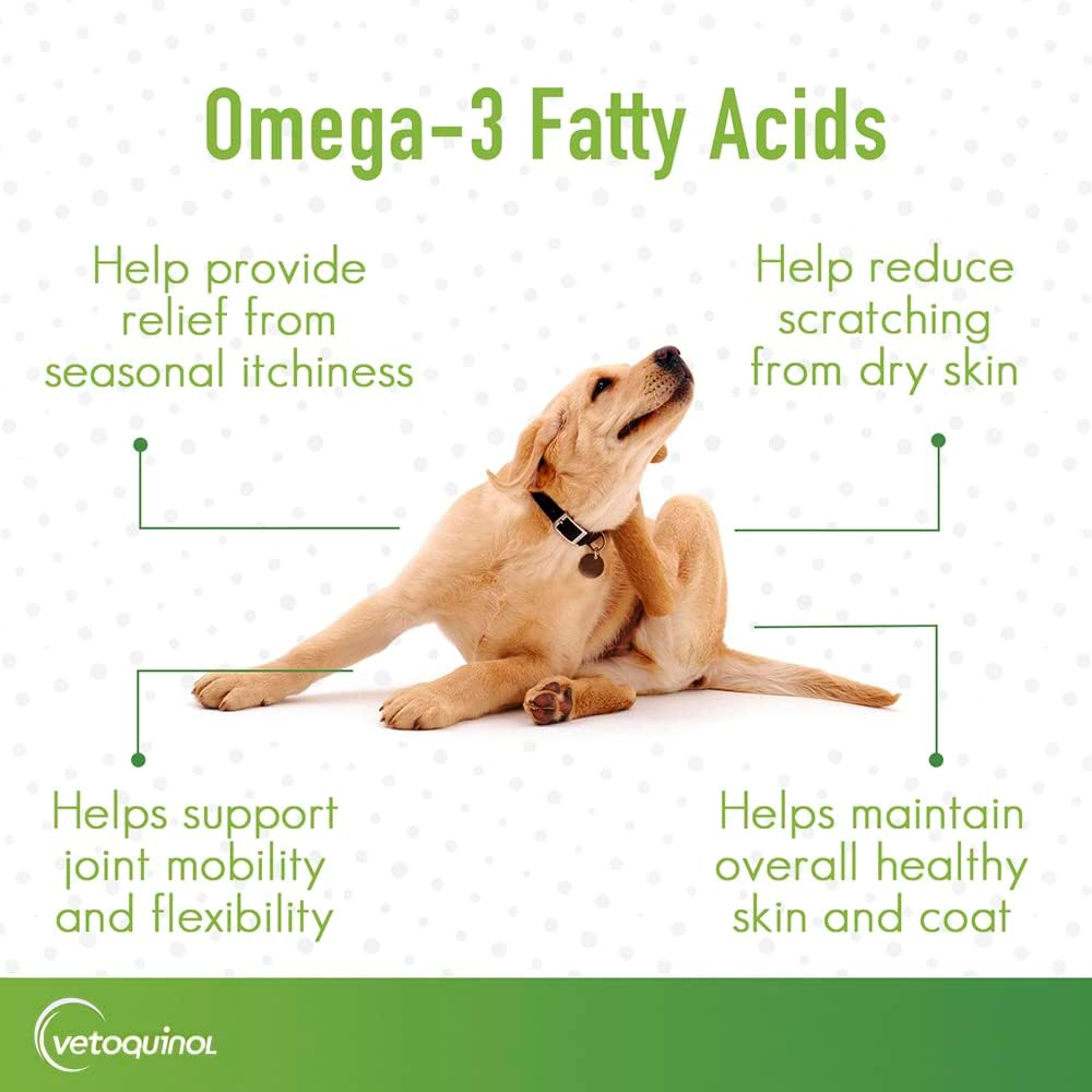 Vetoquinol Triglyceride OMEGA - Aceite de Pescado para Perros y Gatos - 2 x 237 ml