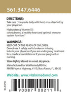 Vitamina D3 5000 UI - 90 Cápsulas Veganas para 3 Meses - VitalRemedyMD