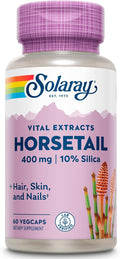 Solaray Extracto Aéreo de Cola de Caballo, 400 mg - 60 Cápsulas Veganas