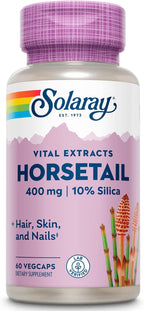 Solaray Extracto Aéreo de Cola de Caballo, 400 mg - 60 Cápsulas Veganas