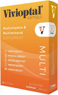 Vivioptal Multi 30 Cápsulas Blandas - Multivitamínico y Multimineral, Sin Gluten, Fórmula Alemana