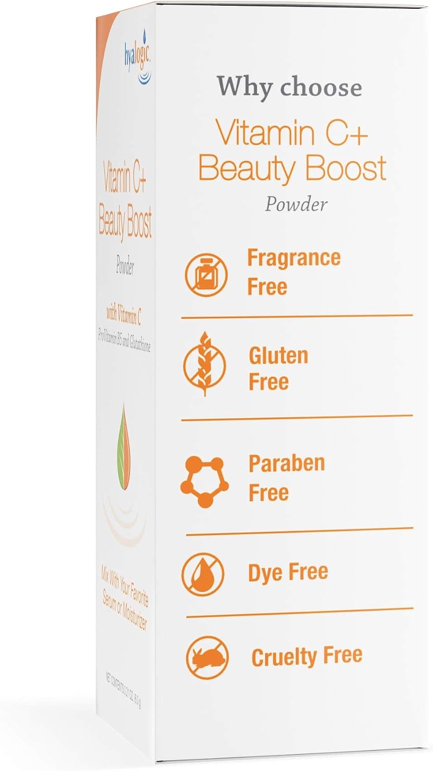 Hyalogic Vitamina C+ Polvo de Belleza - Polvo facial con vitamina C, 6 g